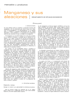 Manganeso y sus - revista de comercio exterior