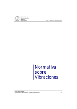 Normativa sobre Vibraciones - Ingeniería Mecánica Aplicada y
