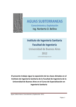 aguas subterraneas - FIUBA - Universidad de Buenos Aires