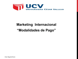 Marketing Internacional “Modalidades de Pago”
