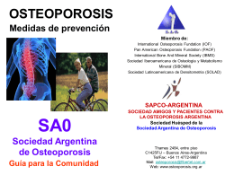 Diapositiva 1 - Sociedad Argentina de Osteoporosis