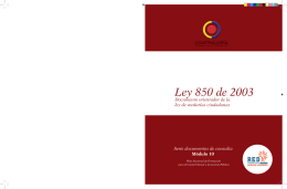 Ley 850 de 2003 - personeria de cordoba quindio