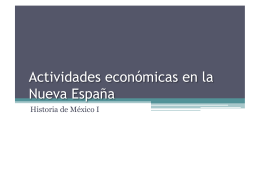 Actividades económicas en la Nueva España