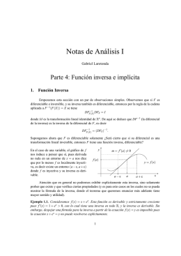 PDF. Parte 4. Funciones inversa e implícita
