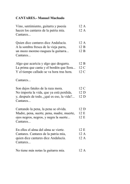 CANTARES.- Manuel Machado Vino, sentimiento, guitarra y poesía