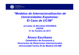 Modelo de internacionalización: Universidad Carlos III