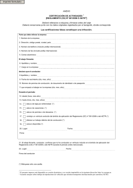 Certificado de Actividades para rellenar e imprimir