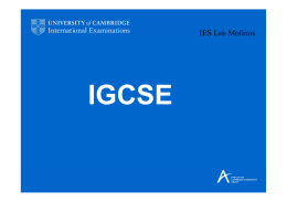 Información sobre los exámenes IGCSE de