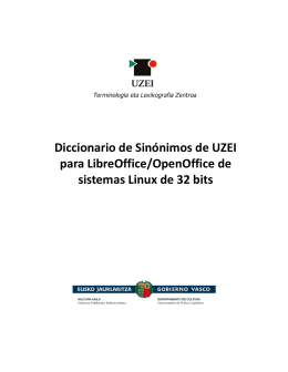 Diccionario de Sinónimos de UZEI para LibreOffice/OpenOffice de