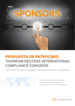 propuesta de patrocinio - Congreso internacional Compliance