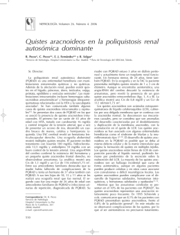 Quistes aracnoideos en la poliquistosis renal autosómica dominante