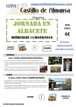 Cartel de las Jornadas - CEPA Castillo de Almansa