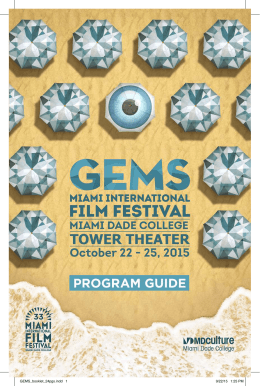 PDF Ticket Guide - MIFF: GEMS 2015