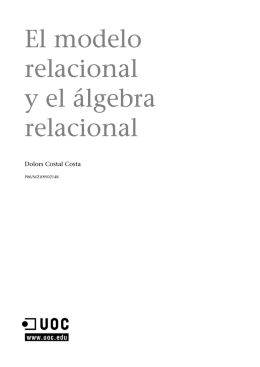 El modelo relacional y el álgebra relacional