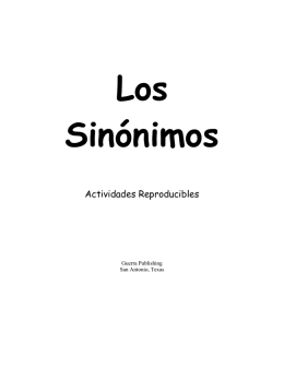 Los Sinónimos - Guerra Publishing