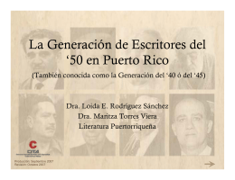 La Generaciòn del 50 en Puerto Rico