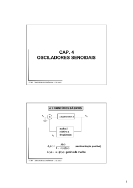 CAP. 4 OSCILADORES SENOIDAIS - Engenharia Eletrica