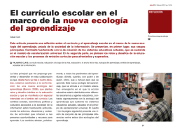El currículo escolar en el marco de la nueva ecología del aprendizaje