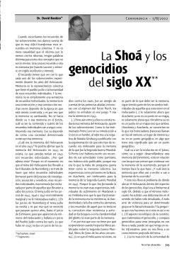 La Shoá y los genocidios del siglo XX