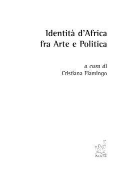 Identità d`Africa fra Arte e Politica