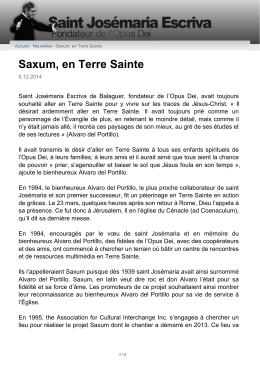 Saxum, en Terre Sainte - Josémaria Escriva. Fondateur de l`Opus Dei