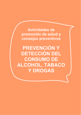 prevención y detección del consumo de alcohol, tabaco y drogas