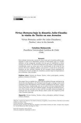 Virtus Romana bajo la dinastía Julio-Claudia: la visión