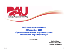 DoD Instruction 5000.02 2 December 2008