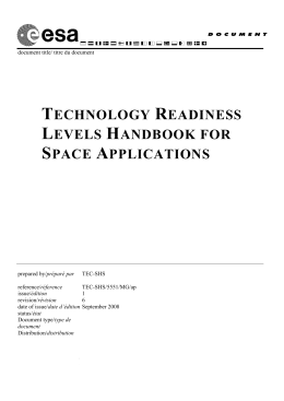 TRL Handbook - ESA`s ARTES Programmes
