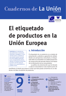 El etiquetado de productos en la Unión Europea