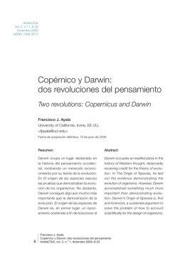 Copérnico y Darwin: dos revoluciones del pensamiento