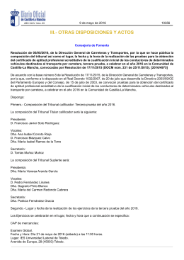 iii.- otras disposiciones y actos - Gobierno de Castilla