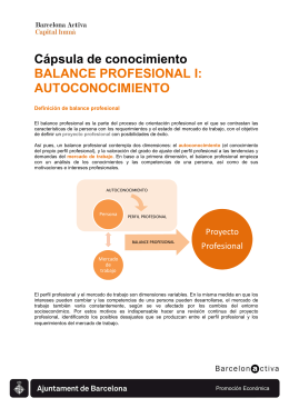 Balance profesional I: Autoconocimiento
