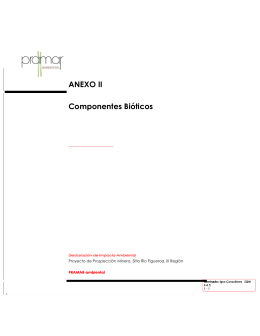ANEXO II Componentes Bióticos