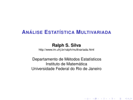 Análise Estatística Multivariada - Instituto de Matemática