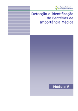 Detecção e Identificação de Bactérias de Importância Médica
