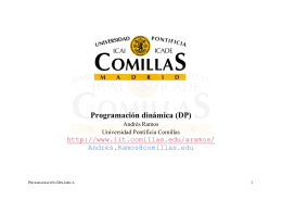 Programación dinámica (DP) - IIT - Universidad Pontificia Comillas