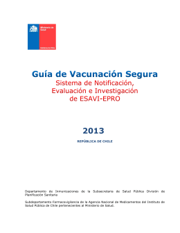Guía de Vacunación Segura - Instituto de Salud Pública de Chile