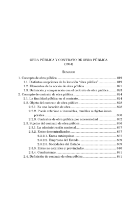 OBRA PÚBLICA Y CONTRATO DE OBRA PÚBLICA (1964) 1