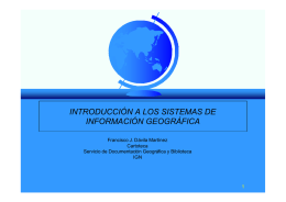 introducción a los sistemas de información geográfica