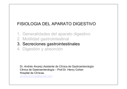 Fisiología del Aparato Digestivo.