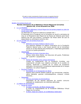 Boletín Cervantesvirtual.com Revista electrónica de la Biblioteca