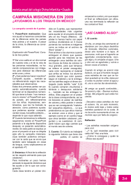 revista anual del colegio Divina Infantita • Guadix 34 35 CAMPAÑA