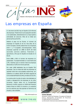 Cifras INE Las empresas en España(Julio)