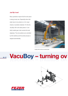 VacuBoy – turning ov er up to 50 VacuBoy – turning ov er up to 50