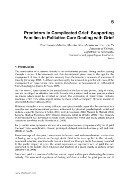 Predictors in Complicated Grief: Supporting Families in