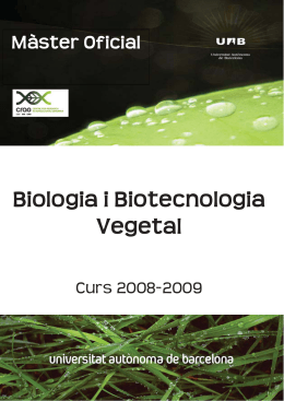 Biologia i Biotecnologia Vegetal