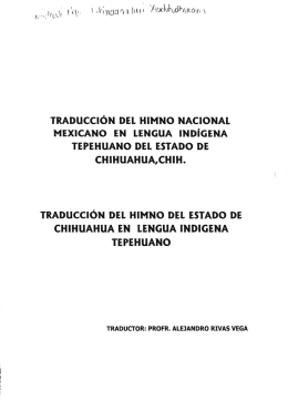 traducción del himno nacional mexicano en lengua indígena