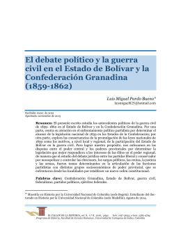 El debate político y la guerra civil en el Estado de Bolívar y la