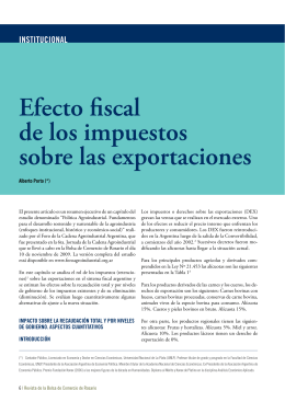Efecto fiscal de los impuestos sobre las exportaciones